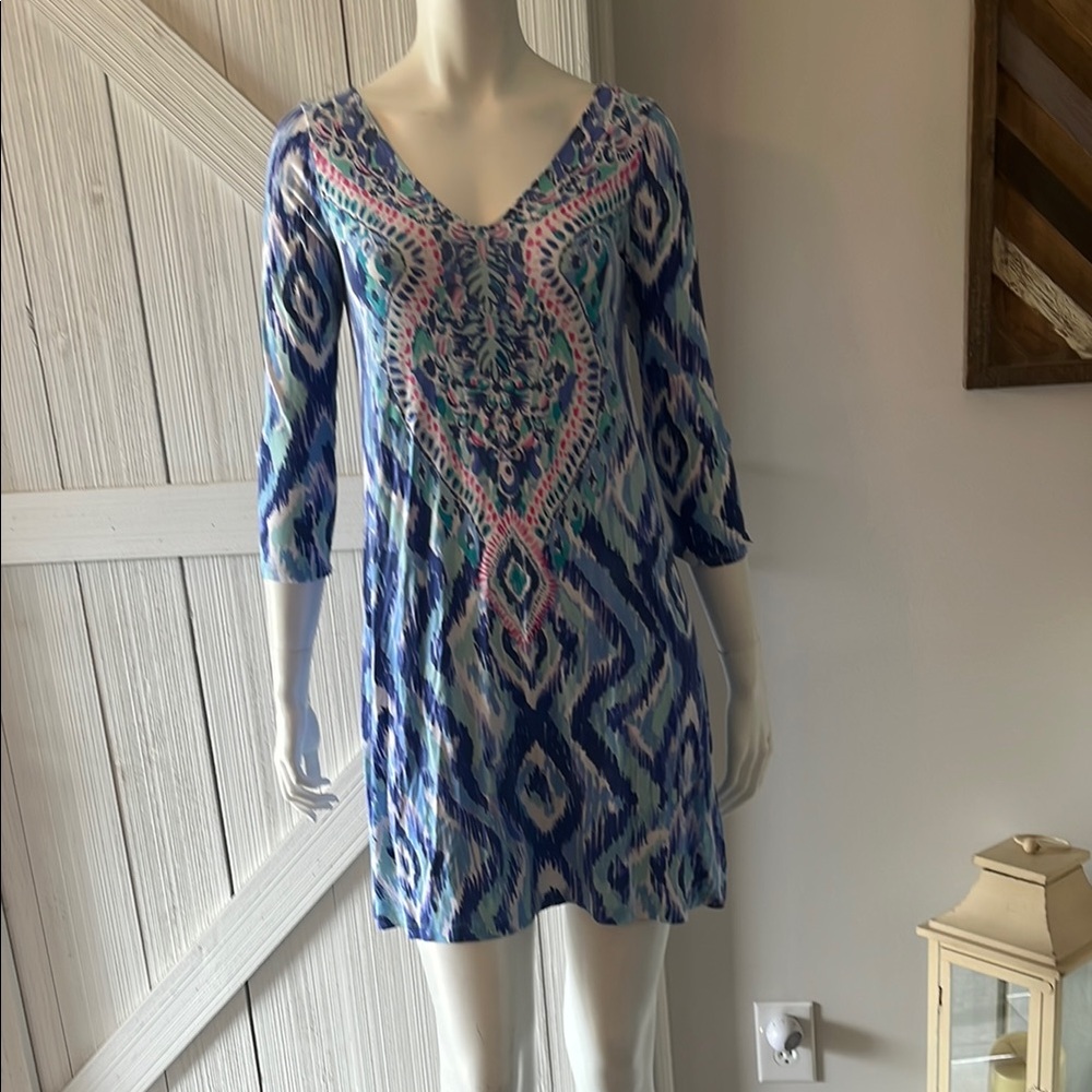 Lilly Pulitzer Blue and Pink Mini Dress